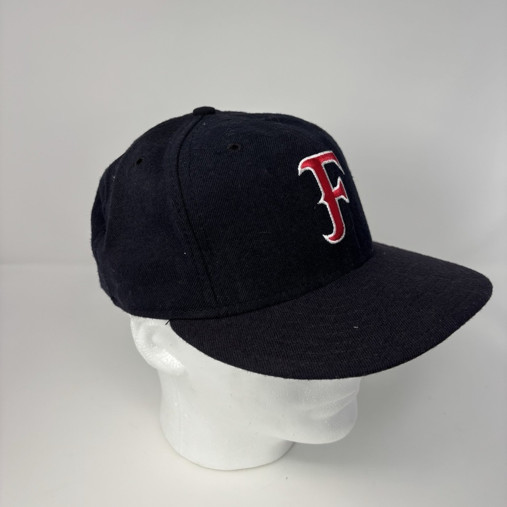 Vintage 80s - 90s New Era 59Fifty SnapBack Ball Cap Black "F" Med - Lg - Picture 1 of 8